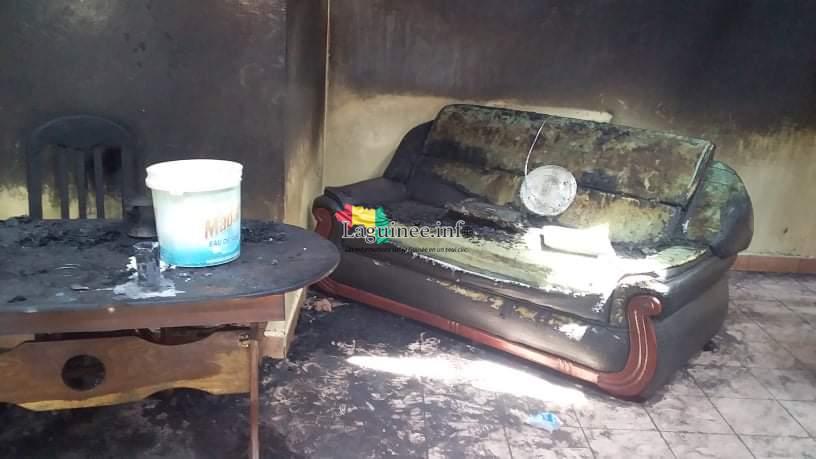 Labé : une maison ravagée par les flammes au quartier Daka1