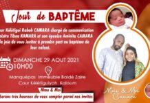 Conakry : Avis de baptême