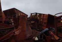 Wanindara : une collision de deux trains minéraliers fait un mort et quatre blessés