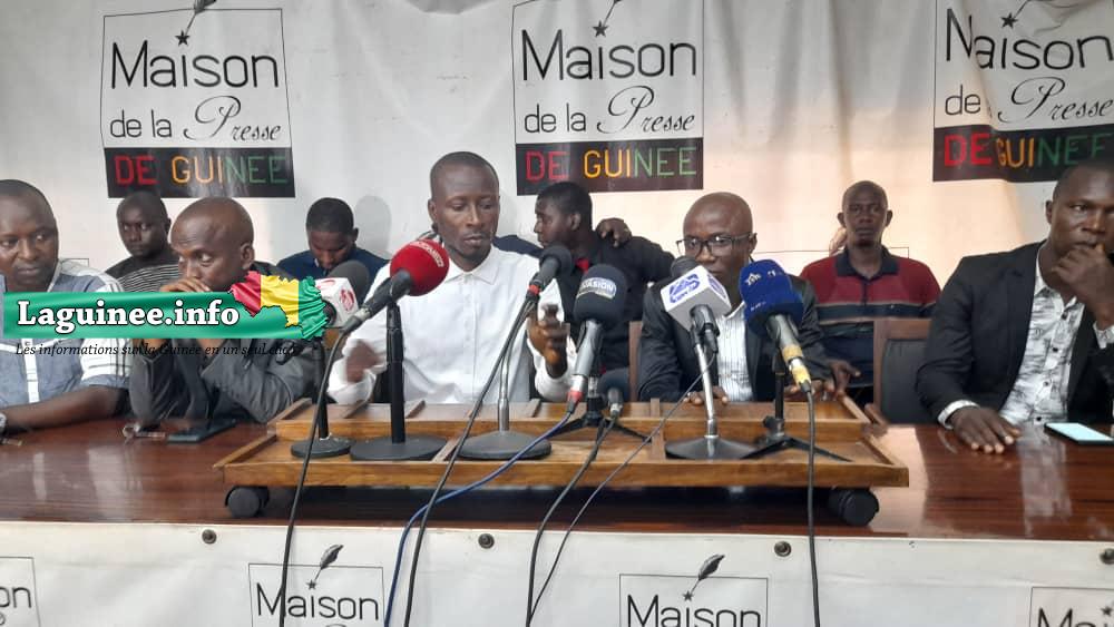 Des responsables du Syndicat des professionnels de la Presse de Guinée (SPPG)