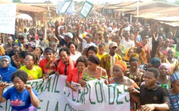Diécké/Yomou : manifestation des travailleurs de la SOGUIPAH