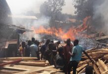 Kankan : un incendie ravage un atelier de menuiserie, une dizaine de machines calcinée