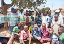CAN 2025 en Guinée : une équipe du COCAN visite le terrain de football d’Ansoumanya village