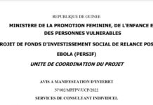 Recrutement d’un Spécialiste en Suivi-Evaluation au compte du projet PERSIF : voici l’avis à manifestation d’intérêt