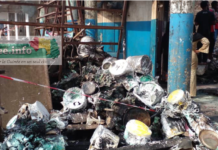 Incendie à Sonfonia : deux magasins et leurs contenus partis en fumée