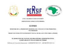 Projet PERSIF : voici un avis à manifestation d’intérêt pour des services de consultants FIRMES