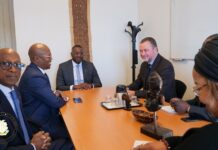 Genève: le Ministre Ousmane Gaoual Diallo rencontre Mathias BEHNKE, responsable Afrique Centrale et de l’Ouest du Haut-commissariat aux droits de l’Homme