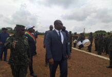 Pose de première pierre de la construction de l’aérodrome de N’Zérékoré : Le PM déjà sur place