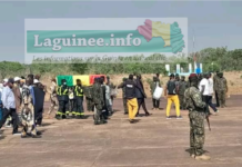 Kankan : La dépouille mortelle de l’ex première dame est arrivée à l’aérodrome de Diankana