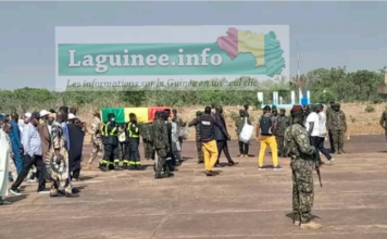 Kankan : La dépouille mortelle de l’ex première dame est arrivée à l’aérodrome de Diankana
