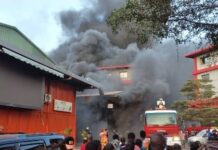 Incendie au Grand Marché de Conakry : plusieurs boutiques ravagées malgré l’intervention de la protection civile