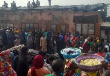 Marché de Matoto : un incendie a ravagé plusieurs dizaines de boutiques