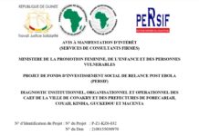 PERSIF : voici l’AMI relatif au diagnostic institutionnel des Centres d´Autonomisation et d´Entrepreneuriat des Femmes Filles (CAEF)