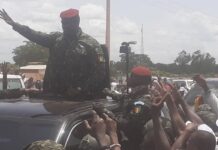 Fête de tabaski : Colonel Mamadi Doumbouya est arrivé à Kankan