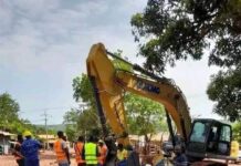 Tougué : les travaux de bitumage de la voirie urbaine lancés