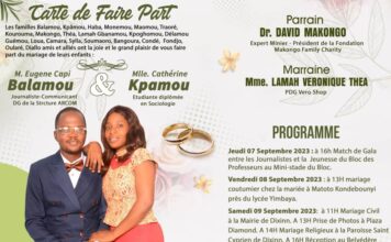 Carnet-Rose : Le journaliste Eugène Capi Balamou annonce son mariage à Conakry (dates et lieux)