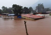 Coyah : une forte inondation en cours à Maneyah