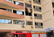 Kaloum : un incendie signalé au siège du trésor et de la comptabilité publique