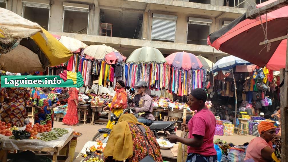 Grand marché de Kindia vu ce 18 décembre 2023