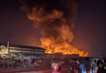 Togo : Un violent feu ravage le marché d’Agoè-Assiyéyé