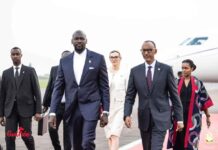 Visite d’amitié et de travail : Le Président de la République, S.E. le Général Mamadi Doumbouya, est arrivé à Kigali
