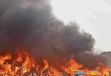 Gaoual : incendie au marché de Kounsitel, des dégâts importants enregistrés !
