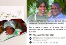 Annonce de baptême : Célébrons la naissance de notre fille !