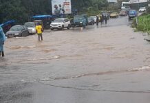 Pluies diluviennes à Conakry : le lac Sonfonia entrave la circulation