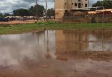 Kankan : Le stade de Marien N’gouabi submergé par les eaux, l’académie Madaronne FC, lance un cri de cœur