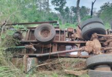 Kissidougou : un accident fait d’énormes dégâts matériels